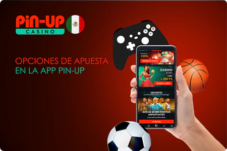 Opciones de apuesta en la App Pin-Up